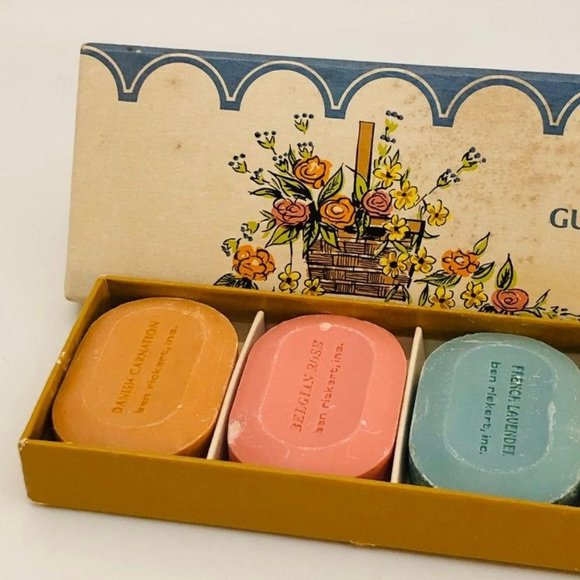 Vintage Mid Century Guest Soap Boxed Set Ben Riskert NJ - Picture 2 of 9